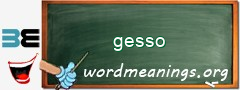 WordMeaning blackboard for gesso